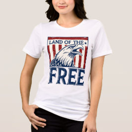 Land of the Free -  Amerikaanse adelaar Tri-Blend Shirt