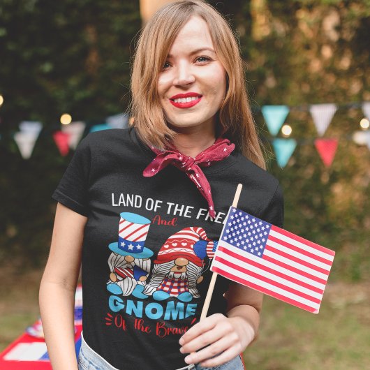 Land of the Free and Gnome of the Brave T-shirt