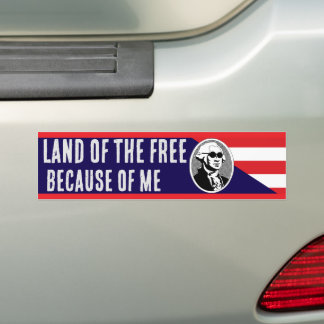 Land of the Free beroemd gemaakt door George Washi Bumpersticker