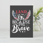Land of the Free beroemd gemaakt door The Brave Ve Bedankkaart (Staand voorkant)