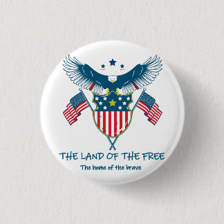 Land of the Free Eagle Button