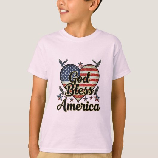 Land of the Free, God Blessed T-shirt design (Voorkant)