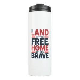 Land of the Free | Home of the Brave USA Shirt Thermosbeker