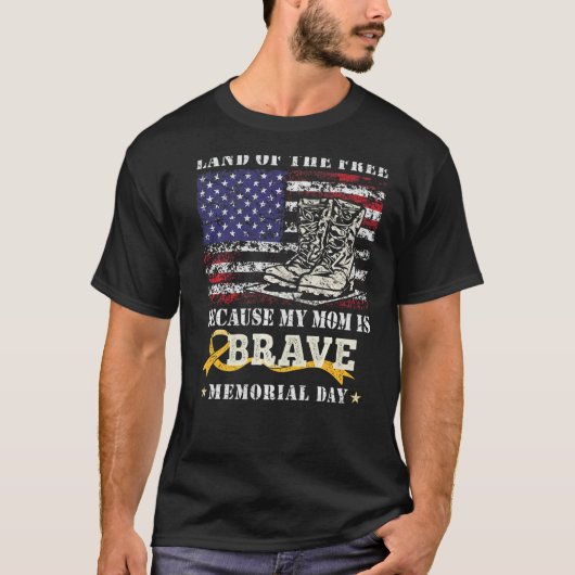 Land of the Free Mijn moeder is dapper Herdenkings T-shirt (Voorkant)