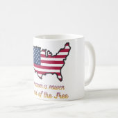 Land of the Free Patriotic Coffee Cup Koffiemok (Voorkant rechts)