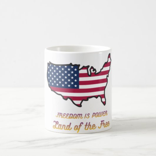 Land of the Free Patriotic Coffee Cup Koffiemok (Center)