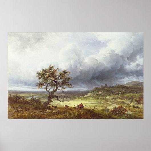 Land onder een Stormy Sky Poster (Voorkant)