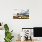 Land onder een Stormy Sky Poster (Thuiskantoor)
