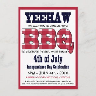 Land op 4 juli Picnic BBQ Kaart