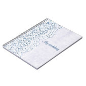 land op de burlap met mijn trouwboek notitieboek (Linkerzijde)