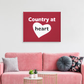 Land op het hart canvas afdruk (Insitu (Woonkamer))