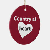 Land op het hart keramisch ornament (Rechts)