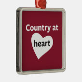 Land op het hart metalen ornament (Rechts)