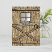 LAND OPEN HUISINVITATIE - RUSTISCHE DEUR KAART (Staand voorkant)