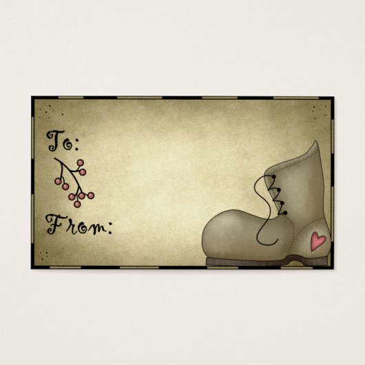 Land opstarten - Vakantiegeld Labels Visitekaartje (Voorkant)