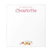  Land oranje rode wilde bloem waterverf Notitieblok (Voorkant)