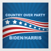 Land over Partij Biden Harris 2024 Verkiezingen Raamsticker (Vel)