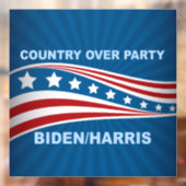 Land over Partij Biden Harris 2024 Verkiezingen Raamsticker (Vel 2)