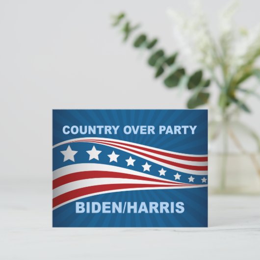 Land over partij Biden Harris Briefkaart (Staand voorkant)