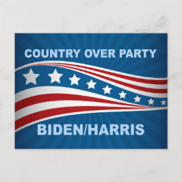 Land over partij Biden Harris Briefkaart