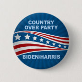 Land over partij Biden Harris Ronde Button 5,7 Cm (Voorkant)