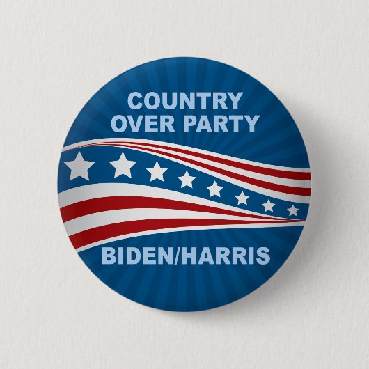 Land over partij Biden Harris Ronde Button 5,7 Cm (Voorkant)