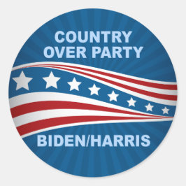 Land over partij Biden Harris Ronde Sticker