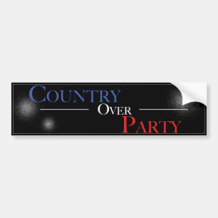 Land over partij - Bumpersticker