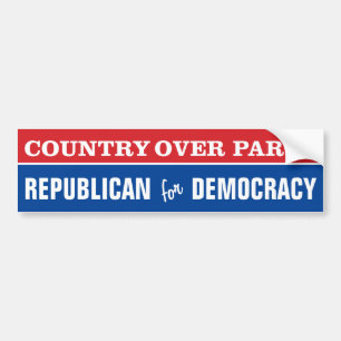 Land over partij/Republikein voor democratie Bumpersticker