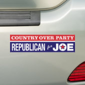 Land over partij/Republikein voor Joe Biden Bumpersticker (Op auto)
