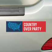 Land over partij/Republikein voor Joe Biden Bumpersticker (Op auto)