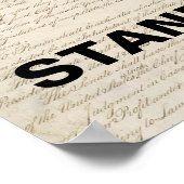 Land over partij staat op voor Trump-protesten Poster (Hoek)