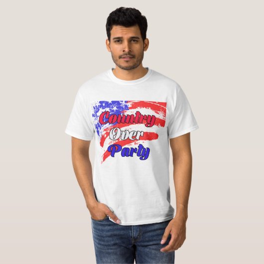 Land over partij t-shirt (Voorkant volledig)