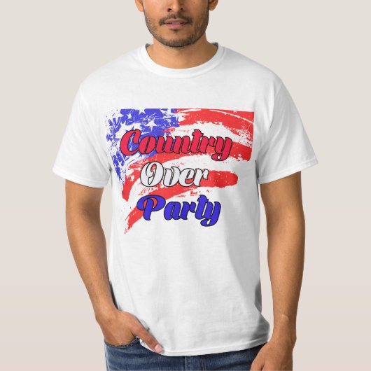 Land over partij t-shirt (Voorkant)