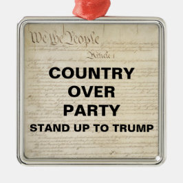 Land over partij verzet zich tegen Trump Metalen Ornament