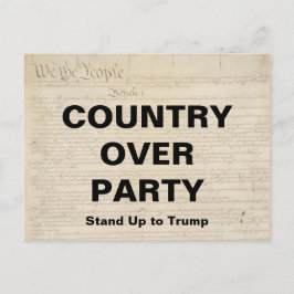 Land over partij verzet zich tegen verzet Trump Uitnodiging Briefkaart