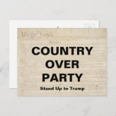 Land over partij verzet zich tegen verzet Trump Uitnodiging Briefkaart (Voorkant / Achterkant)