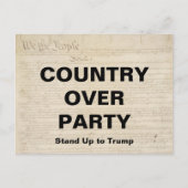 Land over partij verzet zich tegen verzet Trump Uitnodiging Briefkaart (Voorkant)