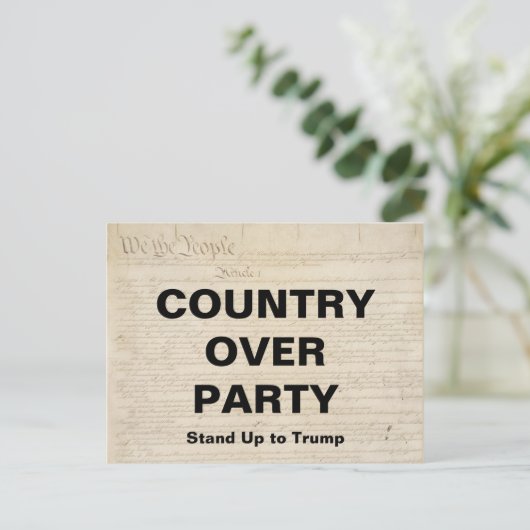 Land over partij verzet zich tegen verzet Trump Uitnodiging Briefkaart (Staand voorkant)