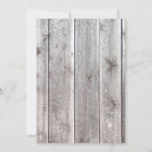 Land Paarden Grijs Barnboard bruiloft Kaart (Achterkant)