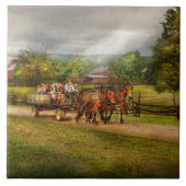 Land - paarden - Levensmiddelen Tegeltje (Voorkant)