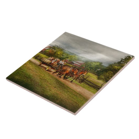 Land - paarden - Levensmiddelen Tegeltje (Zijkant)