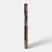 Land patchwork quilt, 3D textuur. iPhone Hoesje (Linkerkant)