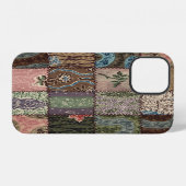 Land patchwork quilt, 3D textuur. iPhone Hoesje (Achterkant horizontaal)