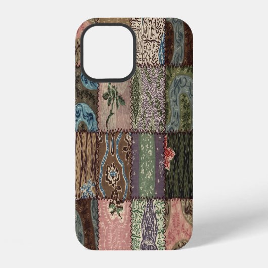 Land patchwork quilt, 3D textuur. iPhone Hoesje (Achterkant)
