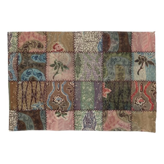 Land patchwork quilt, 3D textuur. Kussensloop (Voorkant)