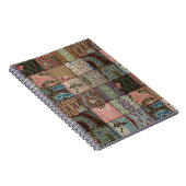 Land patchwork quilt, 3D textuur. Notitieboek (Rechterzijde)