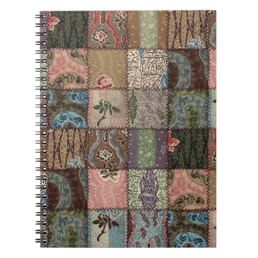 Land patchwork quilt, 3D textuur. Notitieboek (Voorkant)