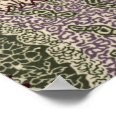 Land patchwork quilt, 3D textuur. Poster (Hoek)