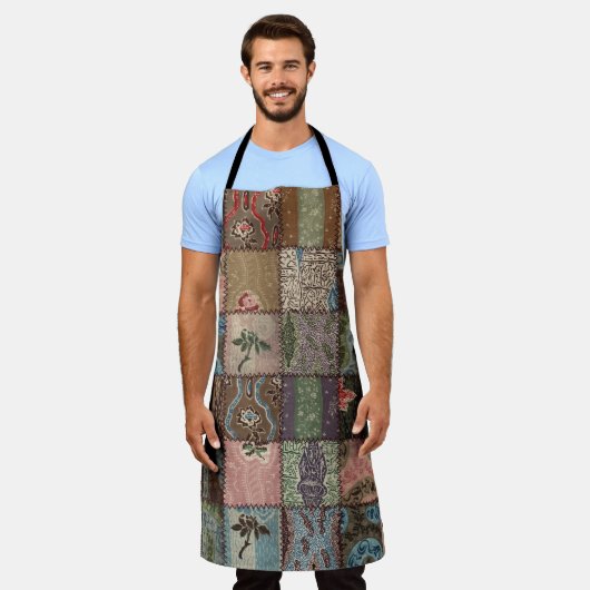 Land patchwork quilt, 3D textuur. Schort (Gedragen)